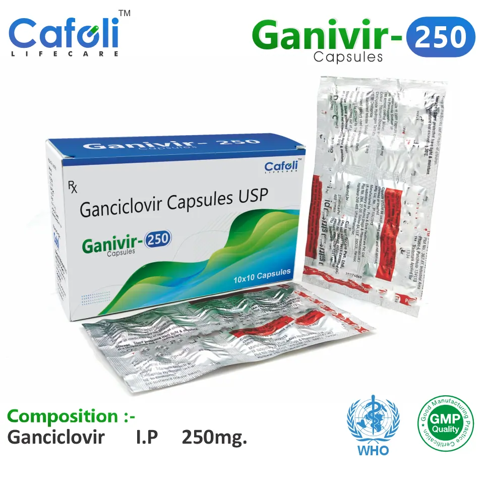 Ganciclovir 250mg Capsule Packaging